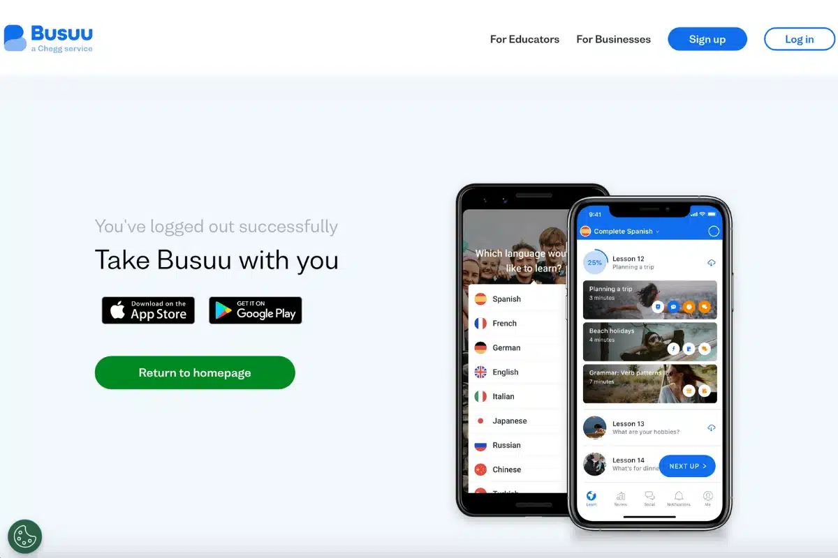 Busuu là trang học tiếng anh giao tiếp online miễn phí hiệu quả