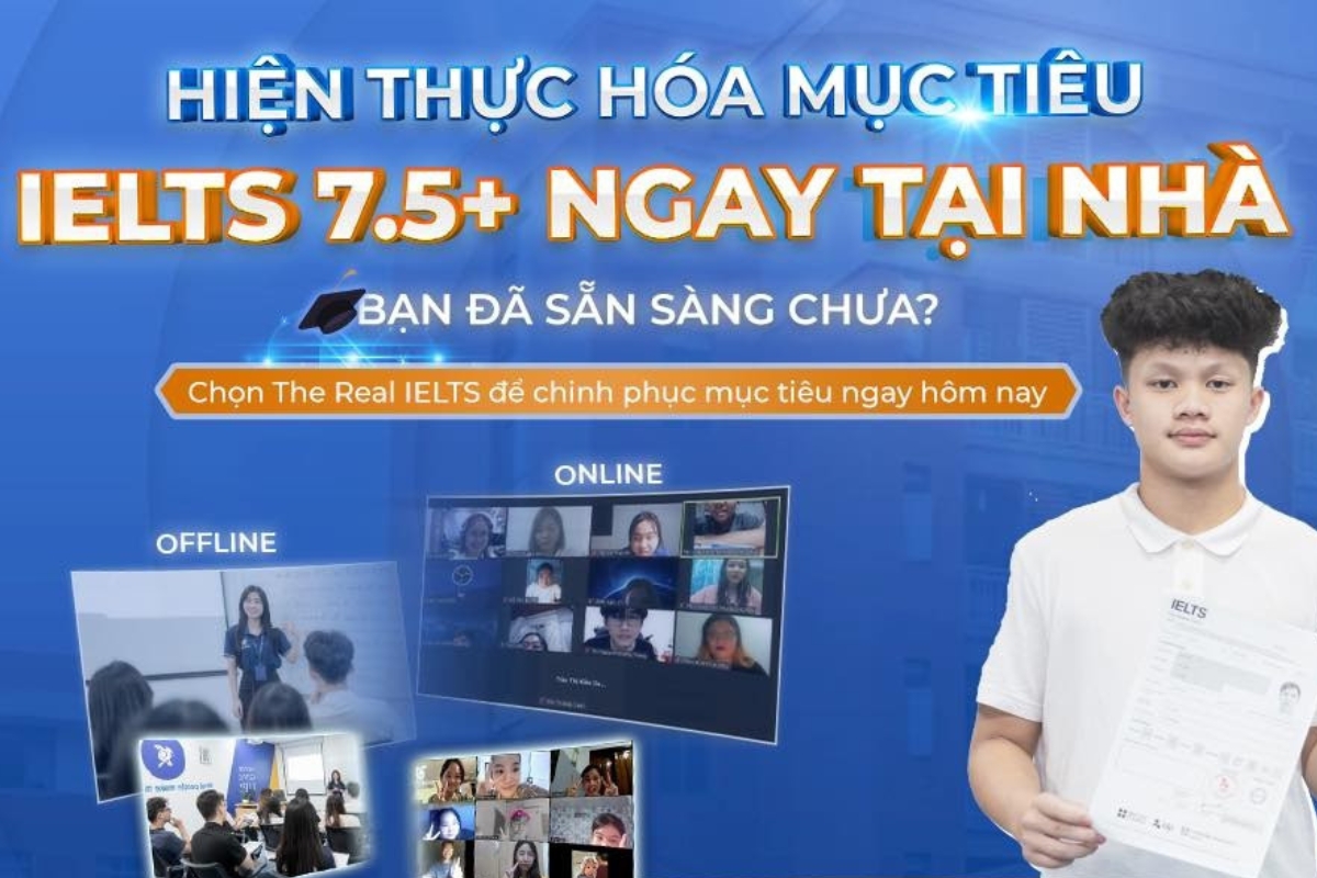 The Real IELTS với đa dạng hình thức học tập Online và Offline